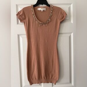 Elisabetta Franchi Designer Nude Dress